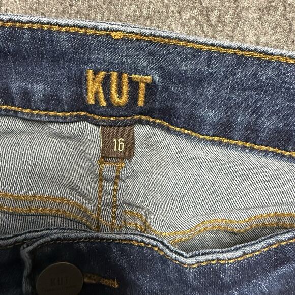 KUT from the Kloth Boyfriend Jeans Womens 16 Blue Mid Rise Stretch - Picture 2 of 7